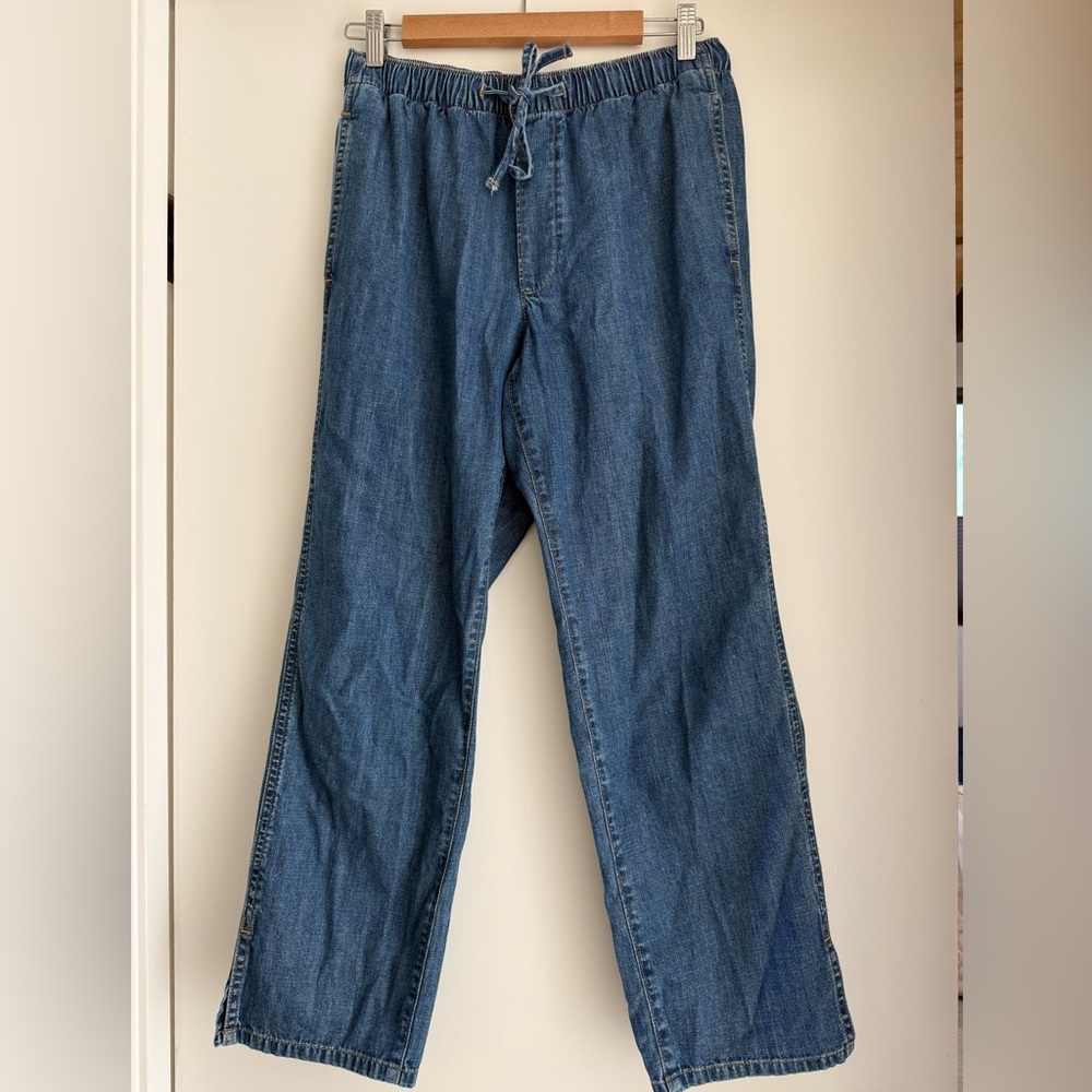 Banana Republic Relaxed Fit Blue Denim Jeans Drawstring waist